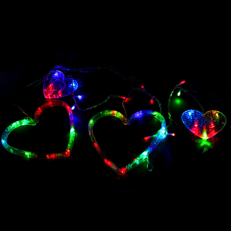LUZ LED ELECTRICA CORAZON 3MTS MULTICOLOR Xian Zhu