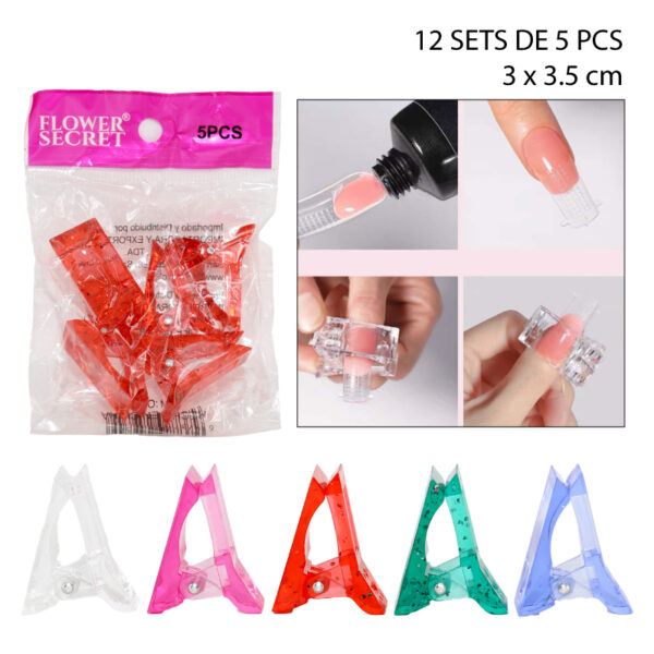 SETS DE 5 PINZAS PARA POLYGEL