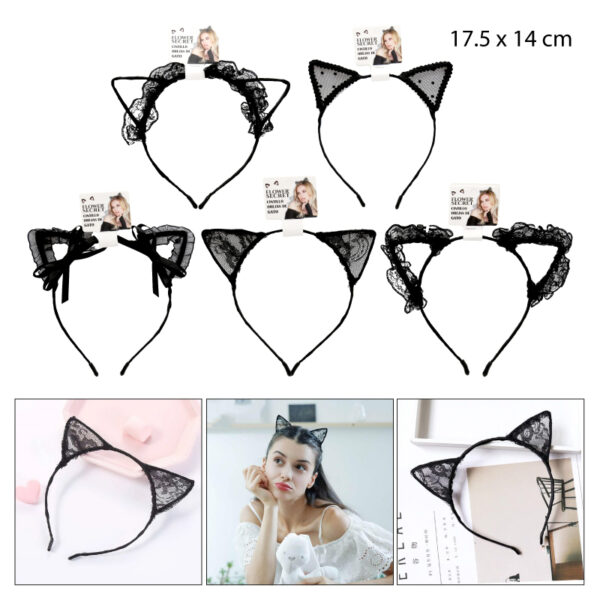 CINTILLO NEGRO CON OREJAS DE GATO