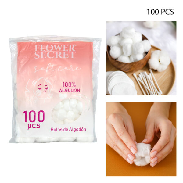 BOLITAS DE ALGODÓN BLANCAS - 100 PCS