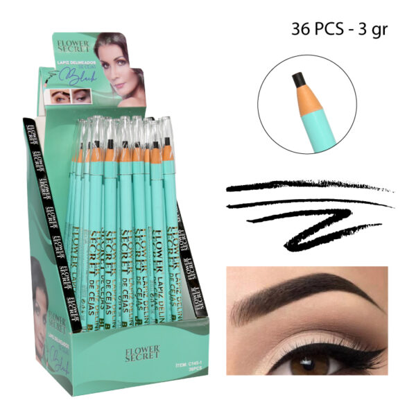 LÁPIZ DELINEADOR PARA CEJAS NEGRO - 36 PCS