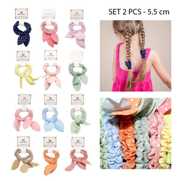 SET 2 COLETS ELÁSTICOS DE TELA PARA EL CABELLO