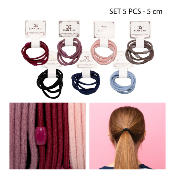 SET 5 COLETS ELÁSTICOS PARA EL CABELLO