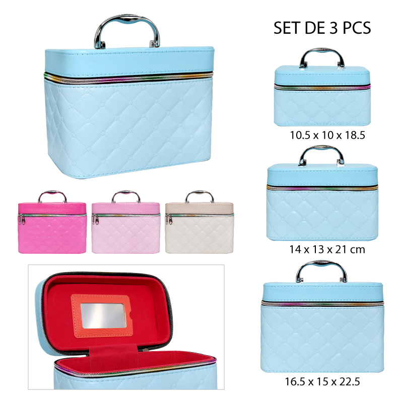 SET DE 3 COSMETIQUEROS