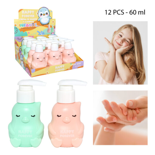 CREMA HIDRATANTE DE MANOS INFANTIL, CARAMELO Y FRESA - 60 ML