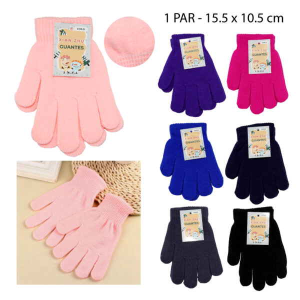 GUANTES DE LANA Y FELPA - INFANTIL