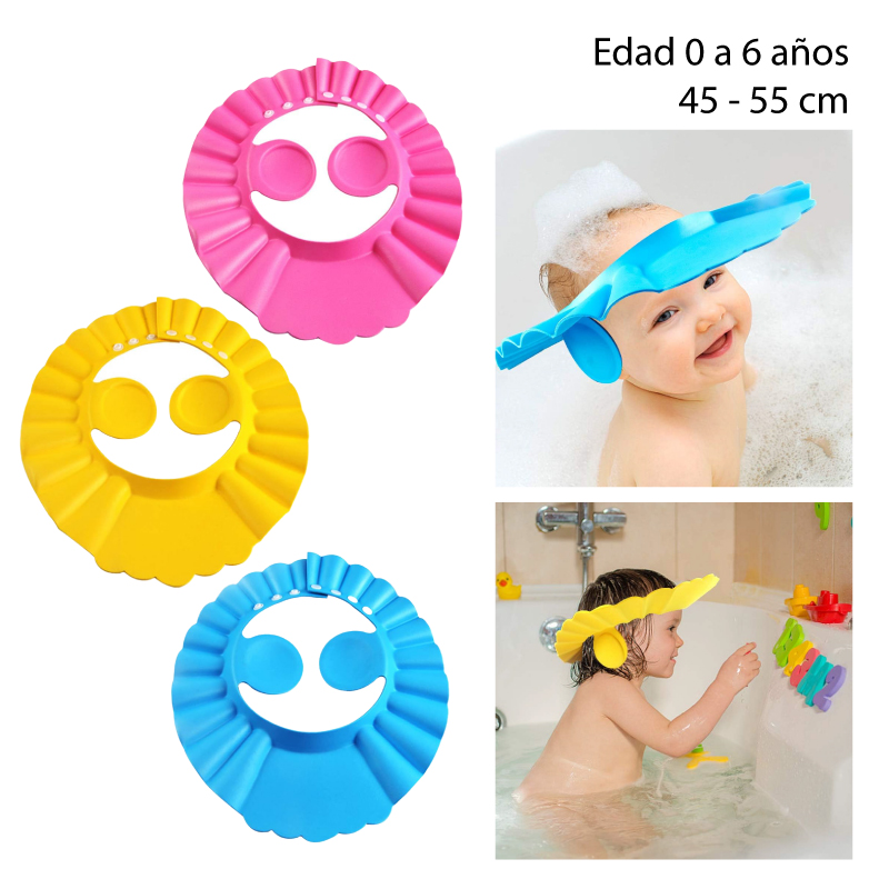 GORRO DE BAÑO ANTILÁGRIMAS PARA BEBÉS
