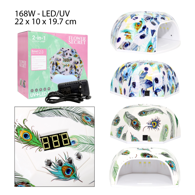 LÁMPARA LED / UV PARA UÑAS DE 168W