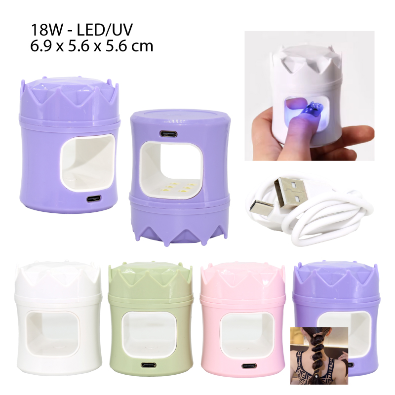 MINI LÁMPARA LED / UV PARA UÑAS DE 18W