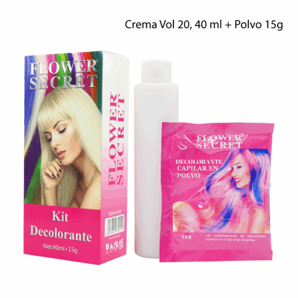 AGUA OXIGENADA Y POLVO DECOLORANTE 40ML+15ML