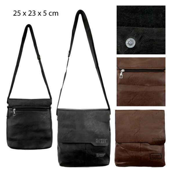 CARTERA CUADRADA DE ECO CUERO - FLOWER SECRET