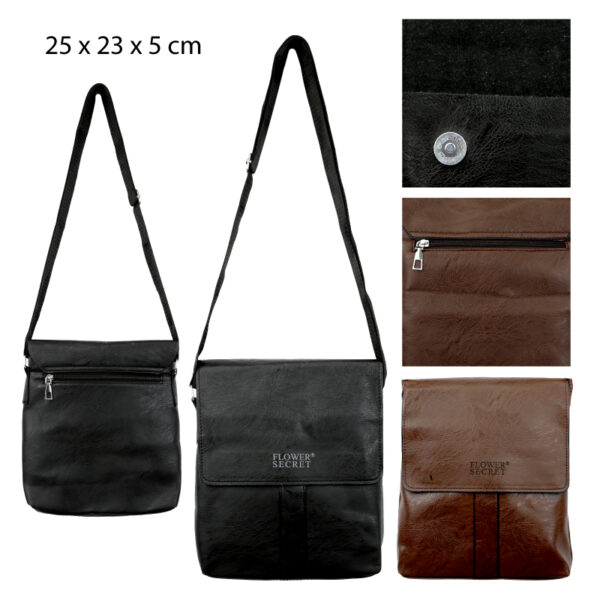 CARTERA CUADRADA DE ECO CUERO - FLOWER SECRET