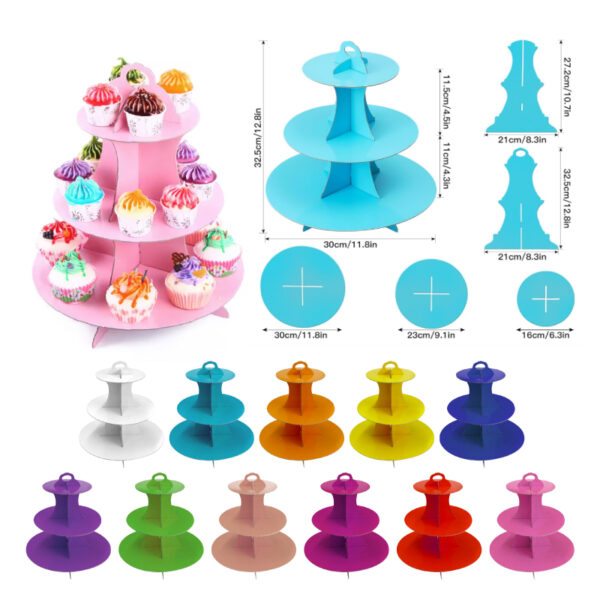 SOPORTE PARA PASTELES / CUPCAKES 3 NIVELES