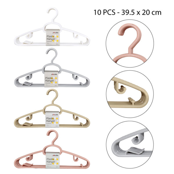 SET 10 COLGADORES DE ROPA PLÁSTICOS