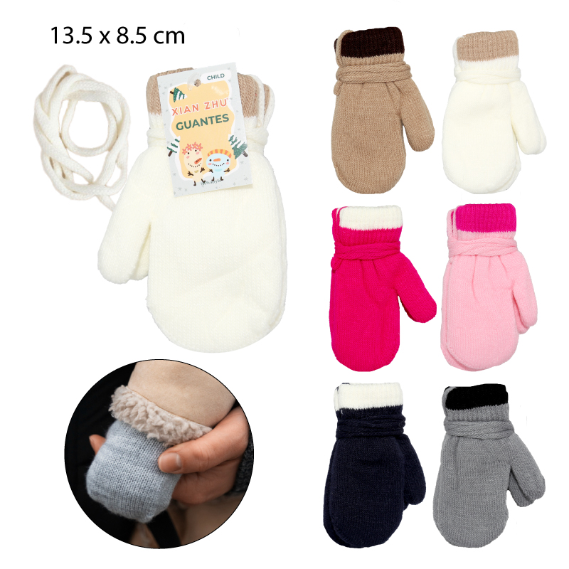 MITONES DE LANA BICOLOR - INFANTIL