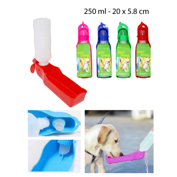 DISPENSADOR DE AGUA PORTATIL PARA MASCOTAS - 250 ML