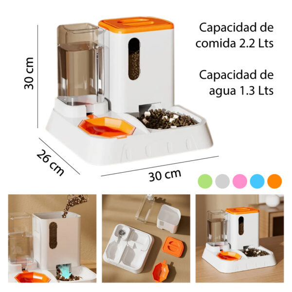 DISPENSADOR DE AGUA Y COMIDA PARA MASCOTAS