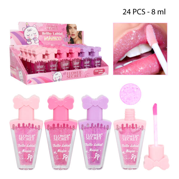 BRILLO LABIAL MÁGICO CON GLITTER - 8 ML