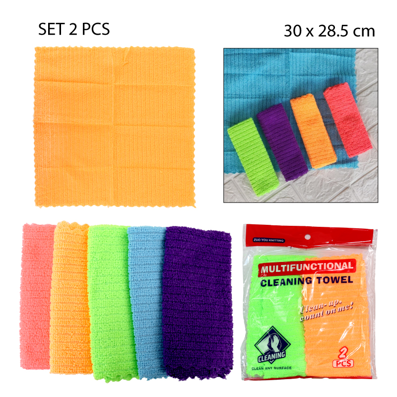 SETS DE 2 TRAPOS DE MICROFIBRA - 30 CM