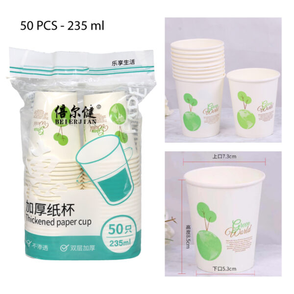 VASOS DESECHABLES DE 50 UN - 235 ML