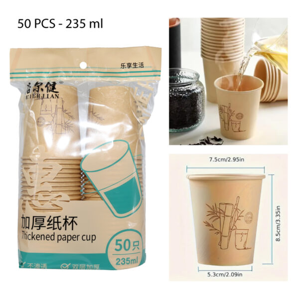 VASOS DESECHABLES DE 50 UN - 235 ML