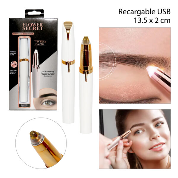 LÁPIZ REMOVEDOR DE VELLO FACIAL, RECARGABLE