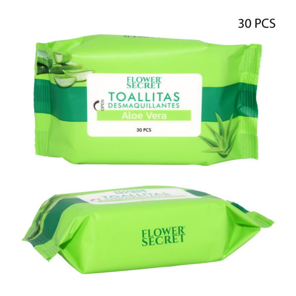 TOALLITAS DESMAQUILLANTES DE ALOE VERA - 30 PCS