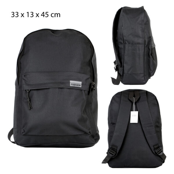 MOCHILA MINIMALISTA NEGRA "FASHION"