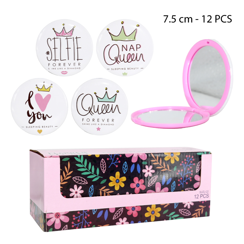 ESPEJO DE BOLSILLO 7.5 CM - QUEEN