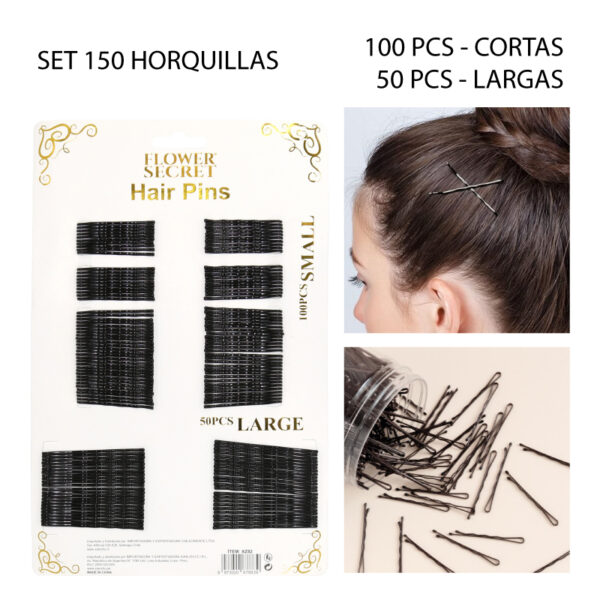 SET DE 150 HORQUILLAS PARA CABELLO