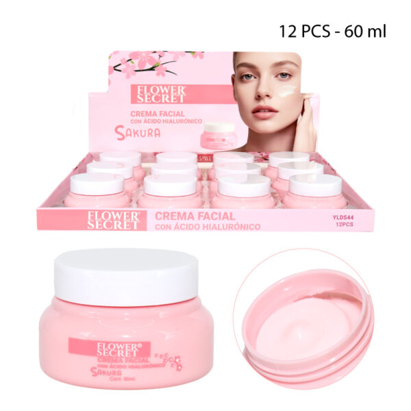 CREMA FACIAL CON ÁCIDO HIALURÓNICO, SAKURA - 60 ML