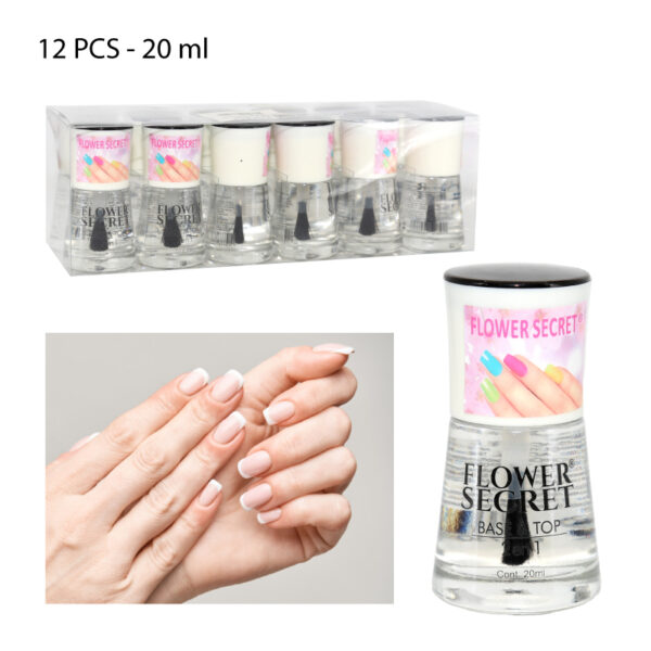 ESMALTE BASE + TOP / BRILLO PARA UÑAS 2 EN 1