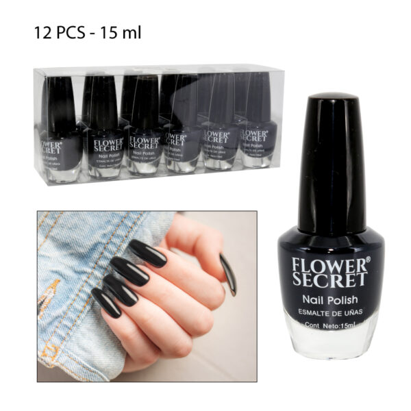ESMALTE DE UÑAS NEGRO - 15 ML