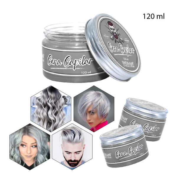 CERA CAPILAR CON COLOR GRIS PERLA - 120 ML