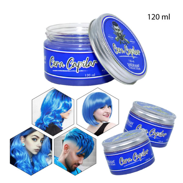 CERA CAPILAR CON COLOR AZUL - 120 ML