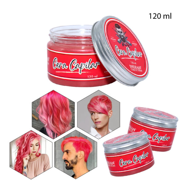 CERA CAPILAR CON COLOR ROJO - 120 ML