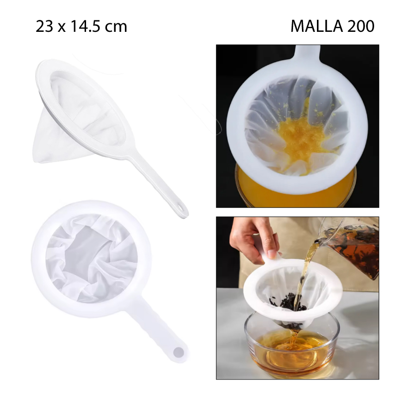 COLADOR CÓNICO DE MALLA DE ALTA DENSIDAD - 200