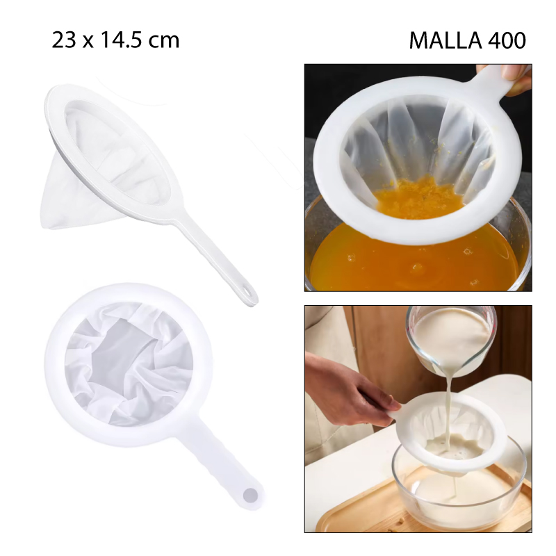 COLADOR CÓNICO DE MALLA DE ALTA DENSIDAD - 400