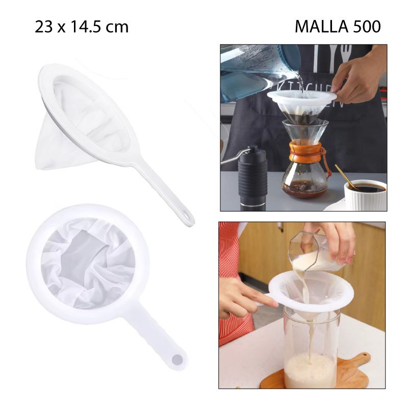 COLADOR CÓNICO DE MALLA DE ALTA DENSIDAD - 500