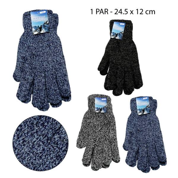 GUANTES DE LANA DOBLE CAPA PARA HOMBRE
