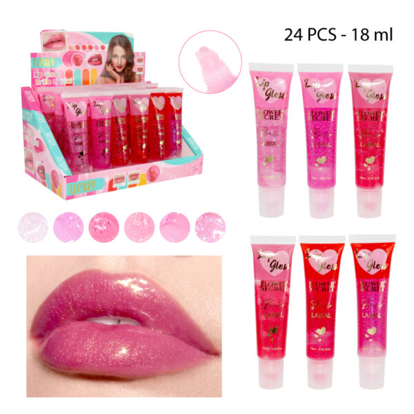 BRILLO LABIAL CON GLITTER - 18 ML