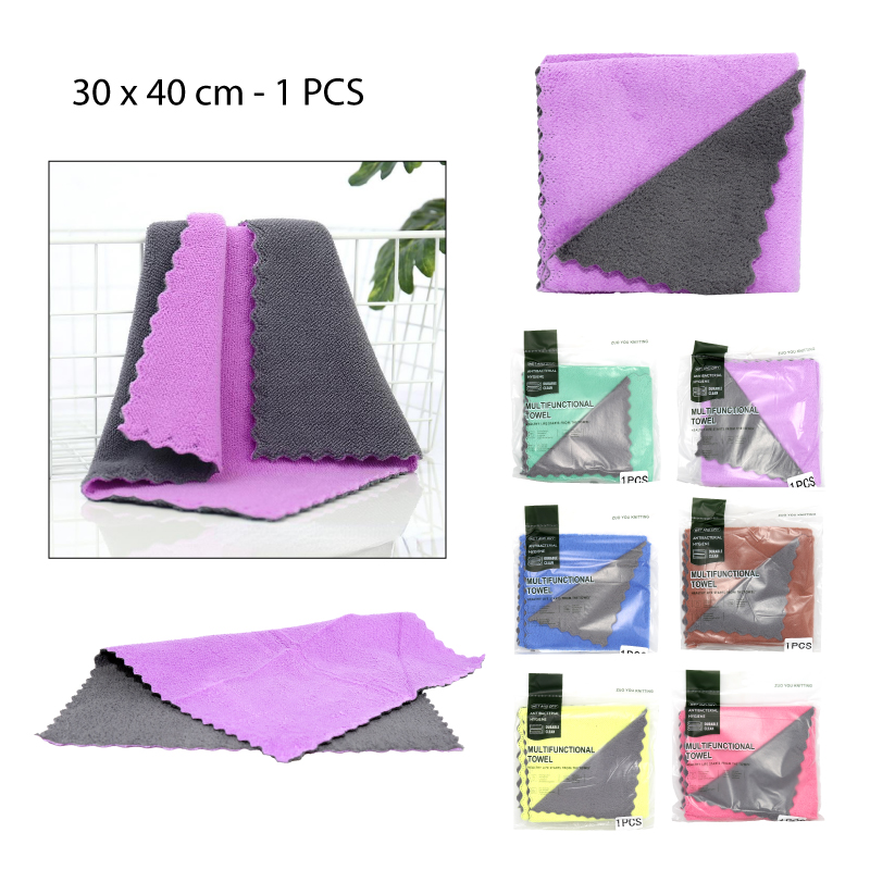 TRAPO DOBLE CAPA DE MICROFIBRA - 30 X 40 CM