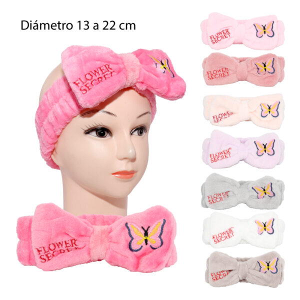 CINTILLO DE SPA/MAQUILLAJE CON ESTAMPADO MARIPOSA