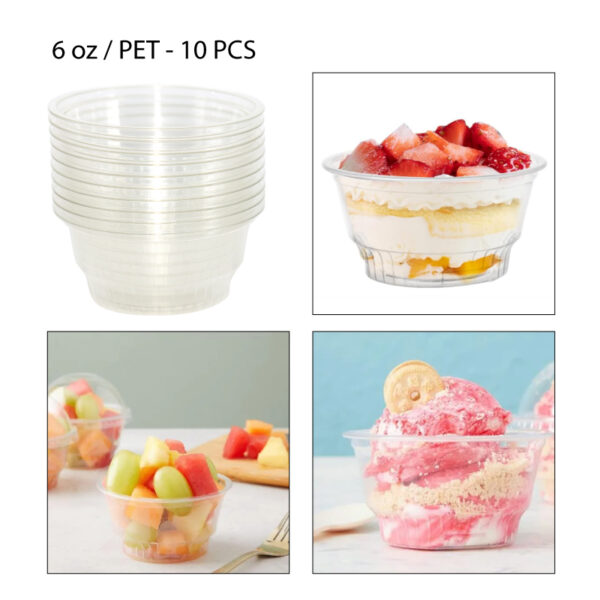 VASOS PLÁSTICOS TRANSPARENTES - 6 OZ