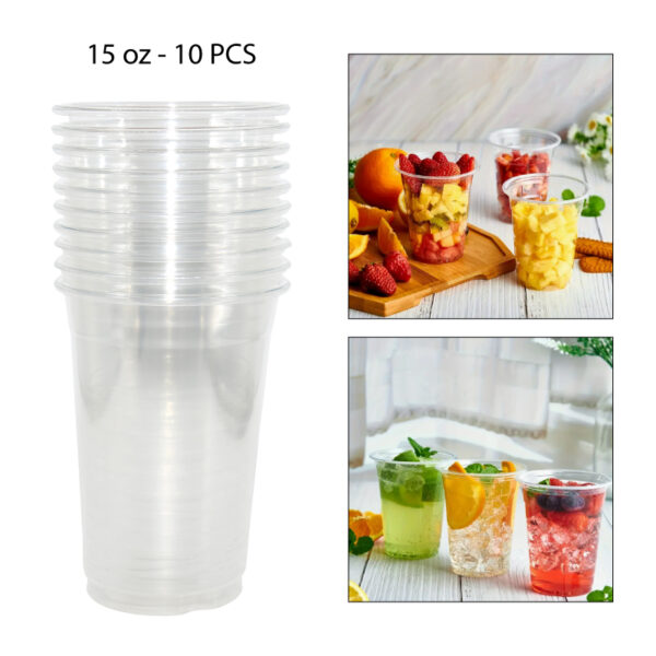 VASOS PLÁSTICOS TRANSPARENTES - 15 OZ