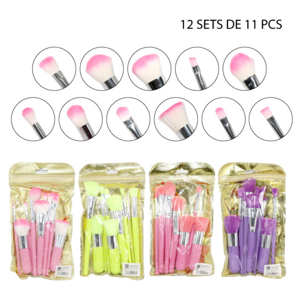 SET BROCHAS PARA  MAQUILLAJE - 11 PCS