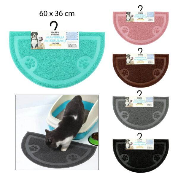 ALFOMBRA PVC ANTIDESLIZANTE PARA MASCOTAS - 60 X 36 CM