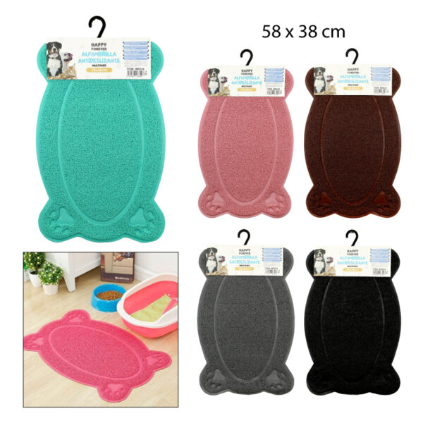 ALFOMBRA PVC ANTIDESLIZANTE PARA MASCOTAS - 58 X 38 CM