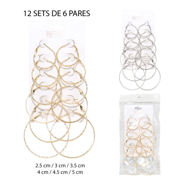 SET DE 6 AROS REDONDOS / 2.5 - 5 CM