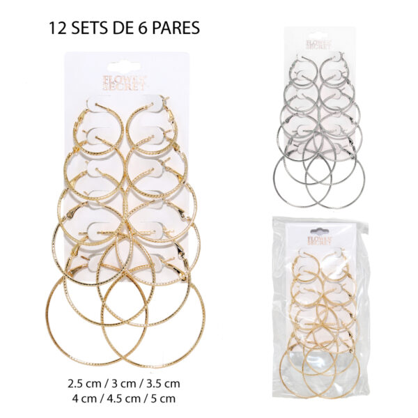 SET DE 6 AROS REDONDOS / 2.5 - 5 CM